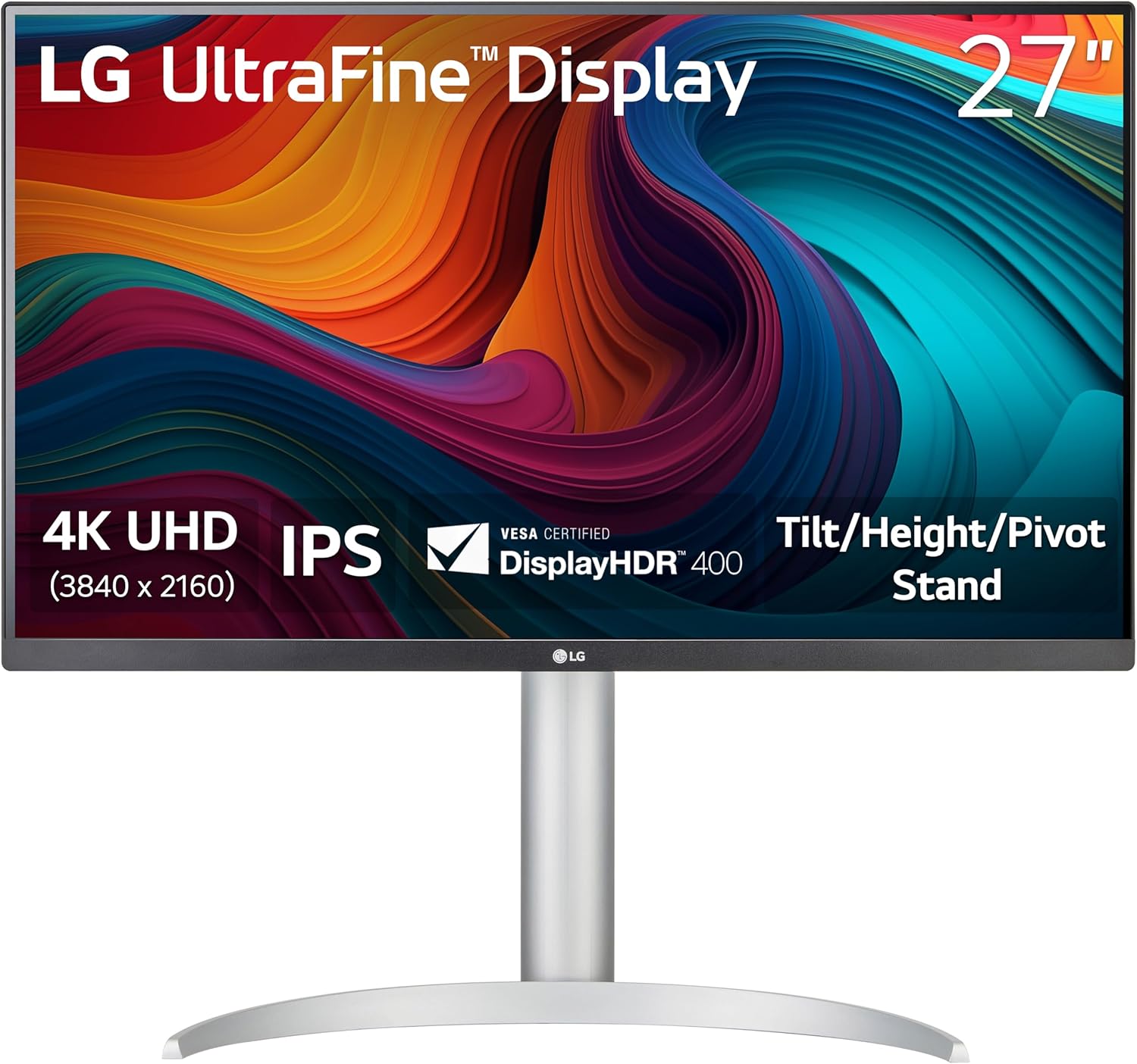 LG 27UP650K-W 27-inch Ultrafine 4K UHD Monitor