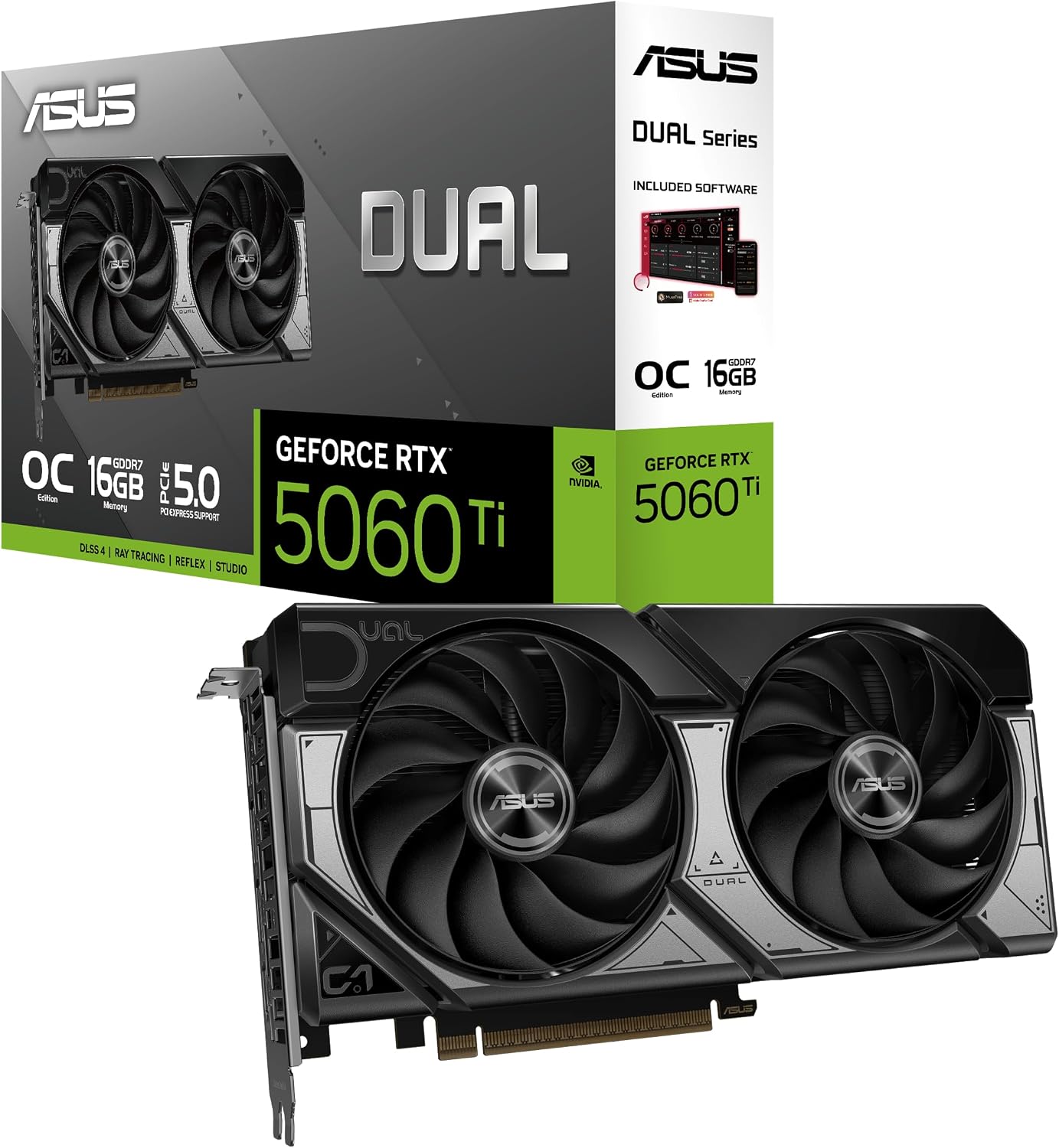 Dual NVIDIA GeForce RTX 5060 Ti 16GB GDDR7 OC Edition Graphics Card